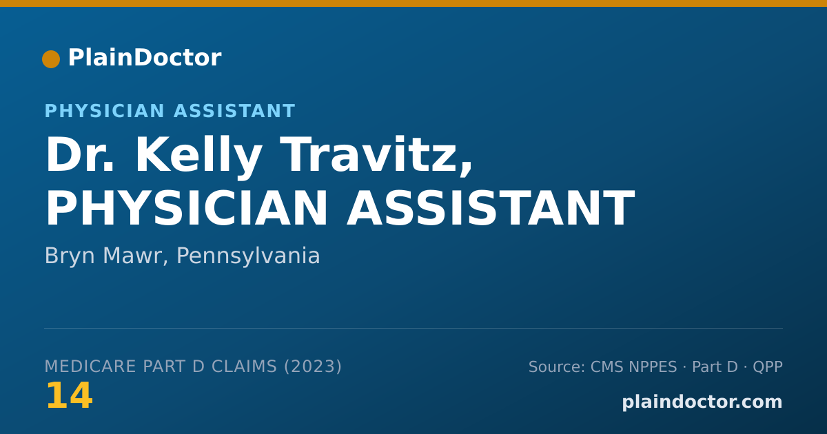 Shareable card for Kelly Travitz, PHYSICIAN ASSISTANT - Physician Assistant, Bryn Mawr, PA