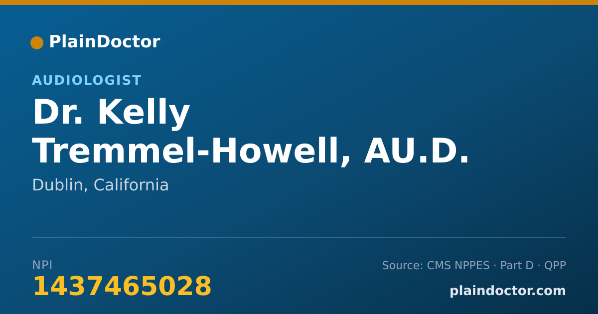 Shareable card for Kelly Tremmel-Howell, AU.D. - Audiologist, Dublin, CA