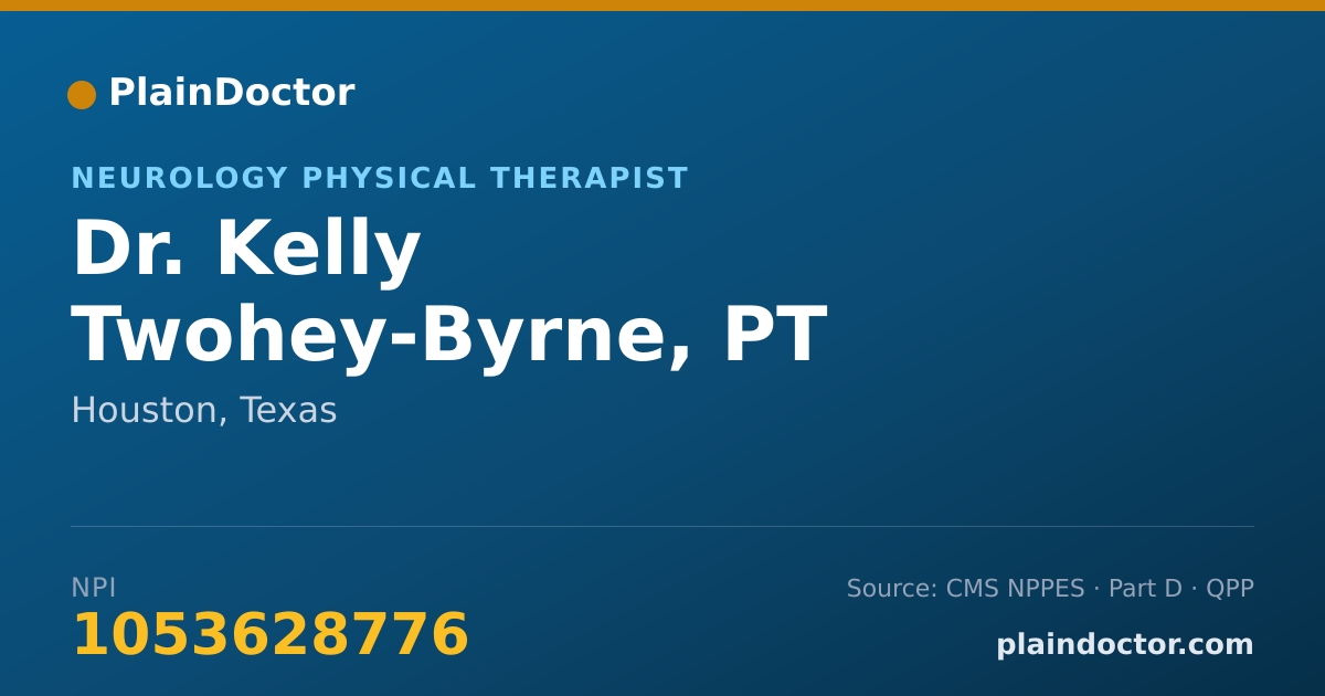 Shareable card for Kelly Twohey-Byrne, PT - Neurology Physical Therapist, Houston, TX