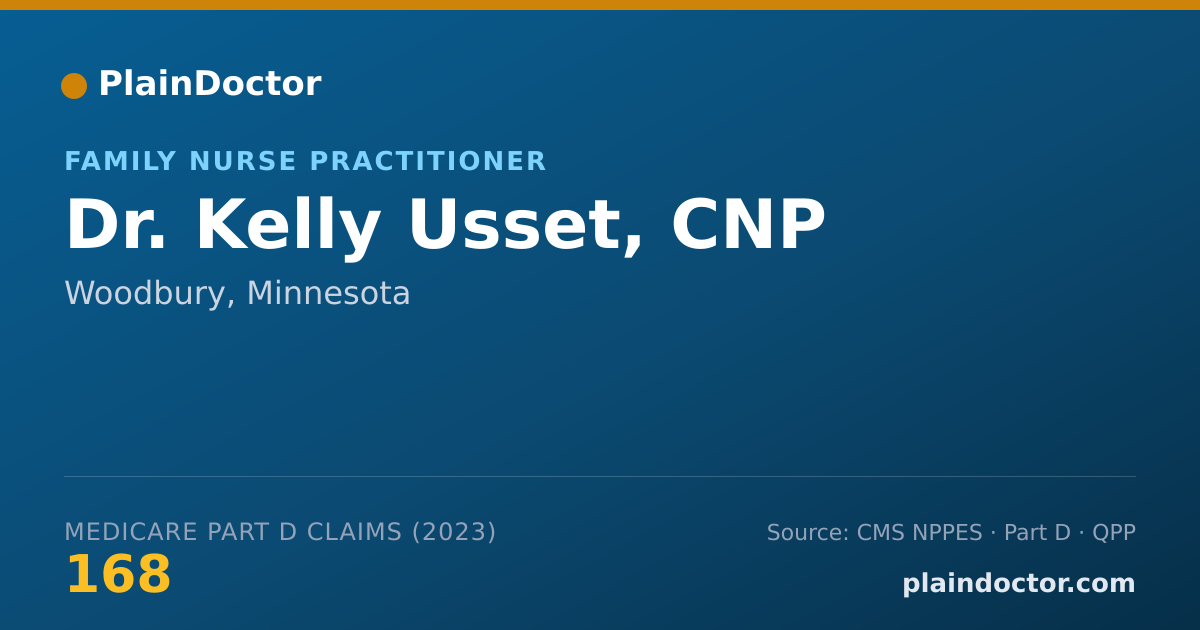 Shareable card for Kelly Usset, CNP - Family Nurse Practitioner, Woodbury, MN