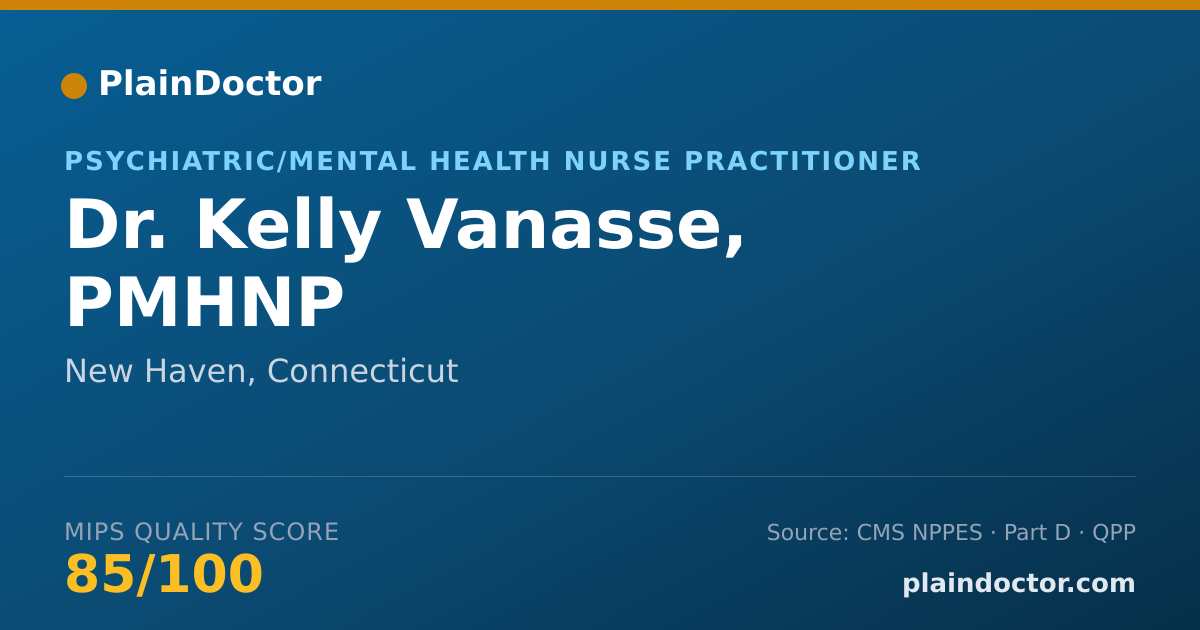 Shareable card for Kelly Vanasse, PMHNP - Psychiatric/Mental Health Nurse Practitioner, New Haven, CT