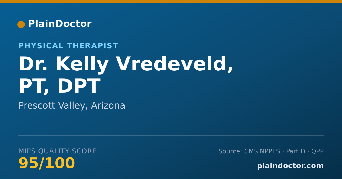Shareable card for Kelly Vredeveld, PT, DPT - Physical Therapist, Prescott Valley, AZ