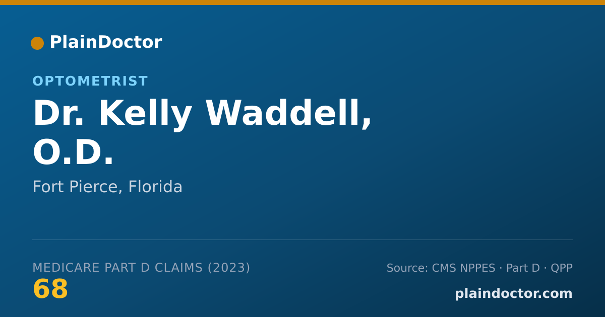 Shareable card for Kelly Waddell, O.D. - Optometrist, Fort Pierce, FL