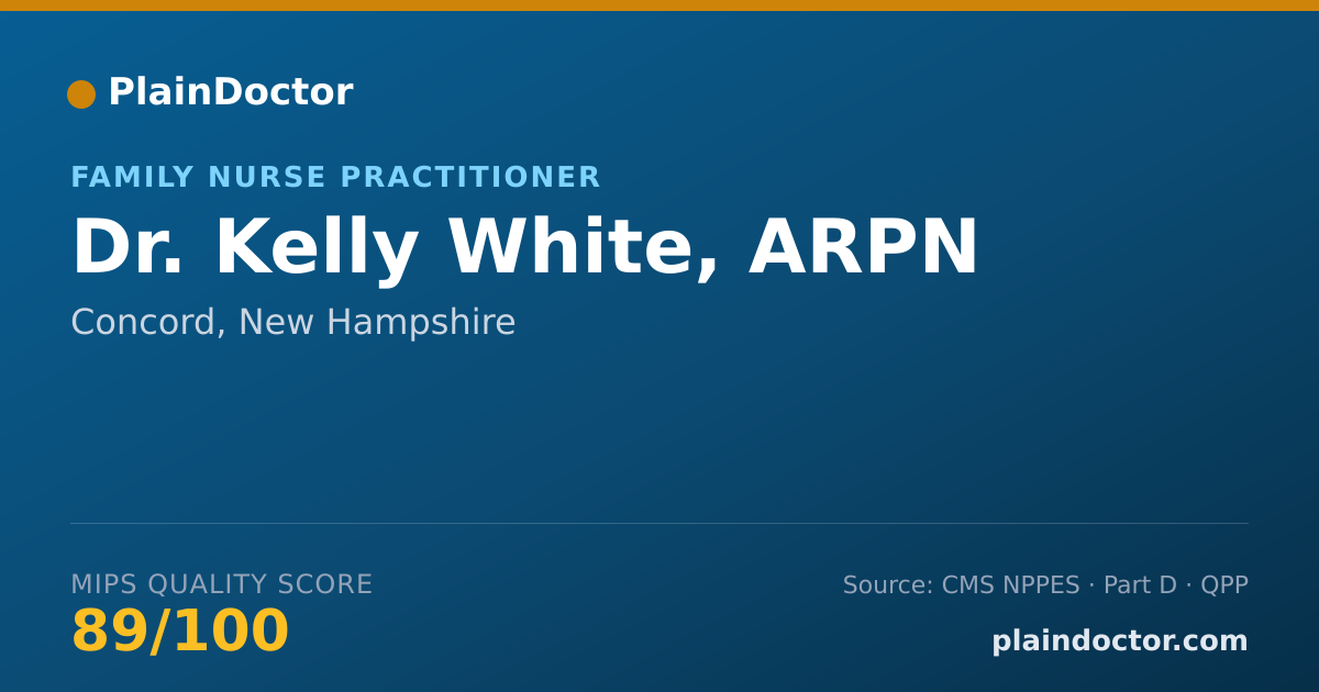 Shareable card for Kelly White, ARPN - Family Nurse Practitioner, Concord, NH