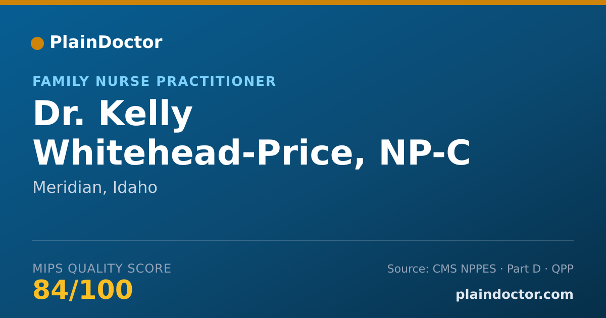 Shareable card for Kelly Whitehead-Price, NP-C - Family Nurse Practitioner, Meridian, ID
