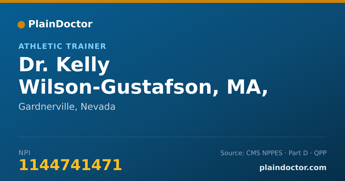 Shareable card for Kelly Wilson-Gustafson, MA, LAT, ATC - Athletic Trainer, Gardnerville, NV
