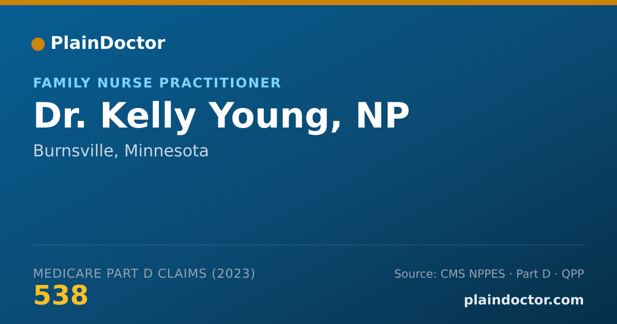 Shareable card for Kelly Young, NP - Family Nurse Practitioner, Burnsville, MN
