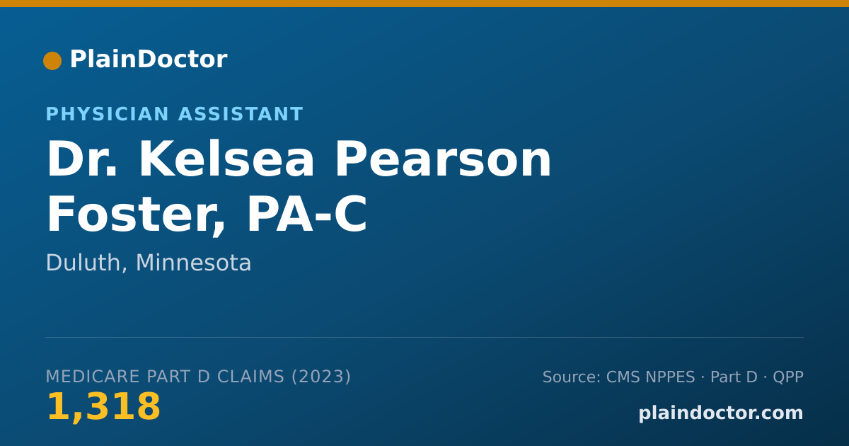 Shareable card for Kelsea Pearson Foster, PA-C - Physician Assistant, Duluth, MN
