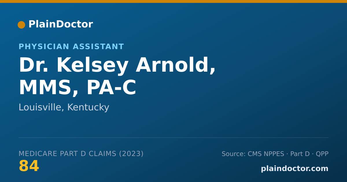 Shareable card for Kelsey Arnold, MMS, PA-C - Physician Assistant, Louisville, KY