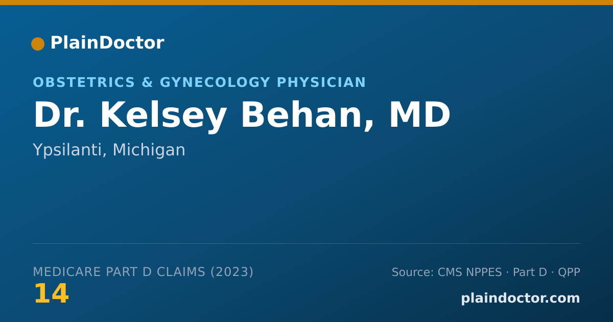 Shareable card for Kelsey Behan, MD - Obstetrics & Gynecology Physician, Ypsilanti, MI