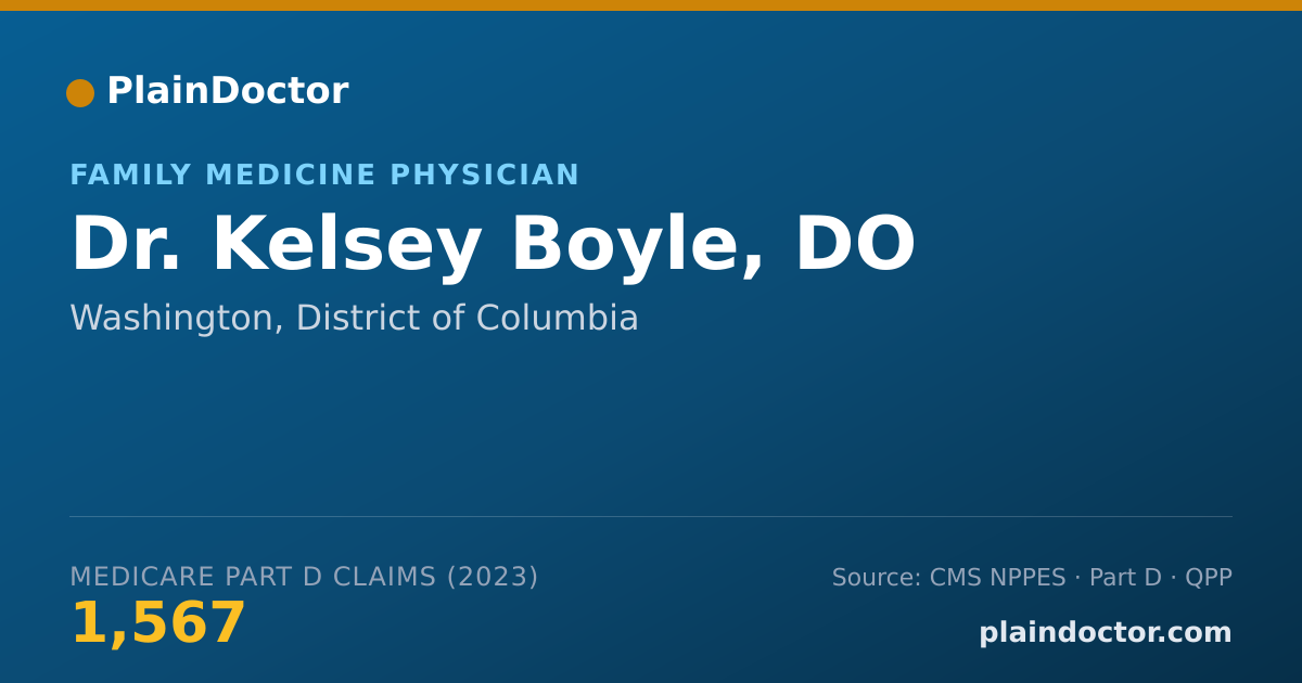 Shareable card for Kelsey Boyle, DO - Family Medicine Physician, Washington, DC