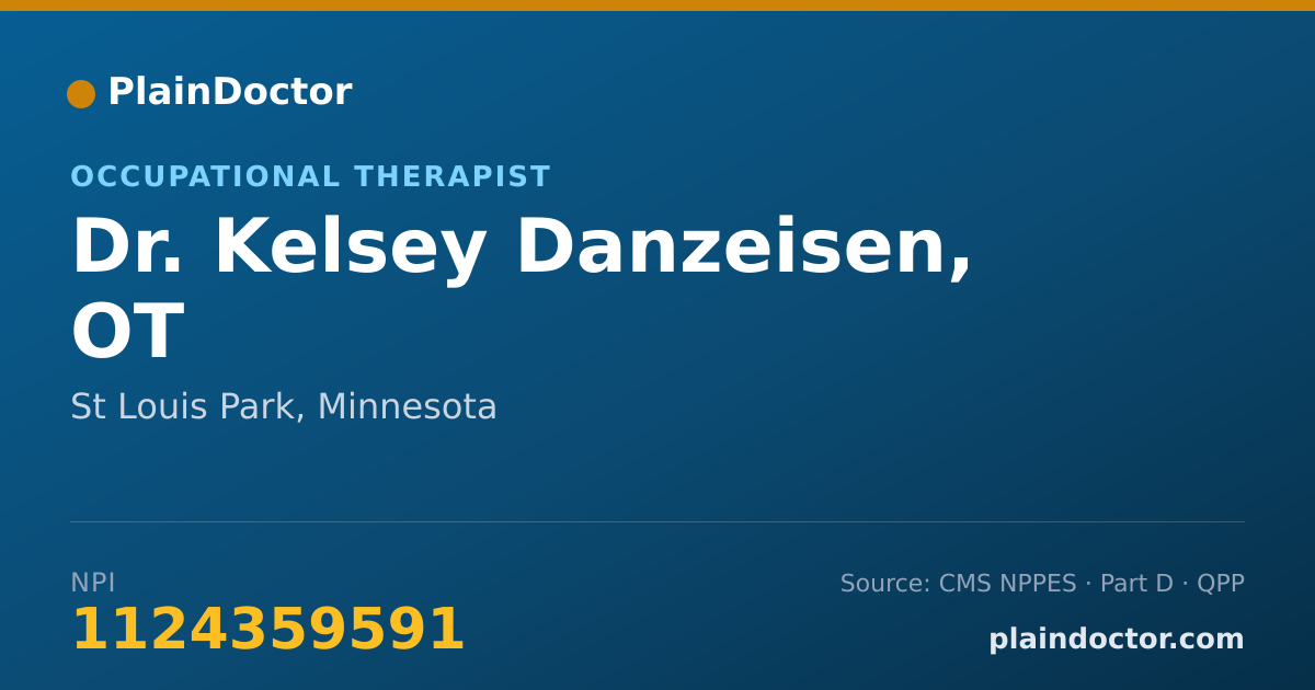 Shareable card for Kelsey Danzeisen, OT - Occupational Therapist, St Louis Park, MN