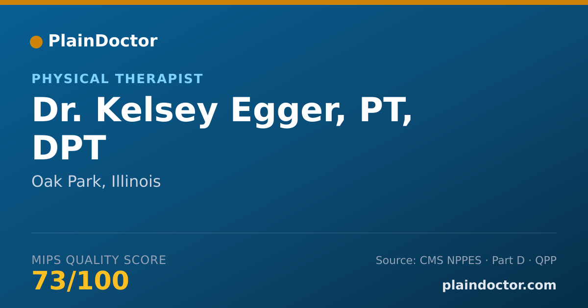Shareable card for Kelsey Egger, PT, DPT - Physical Therapist, Oak Park, IL