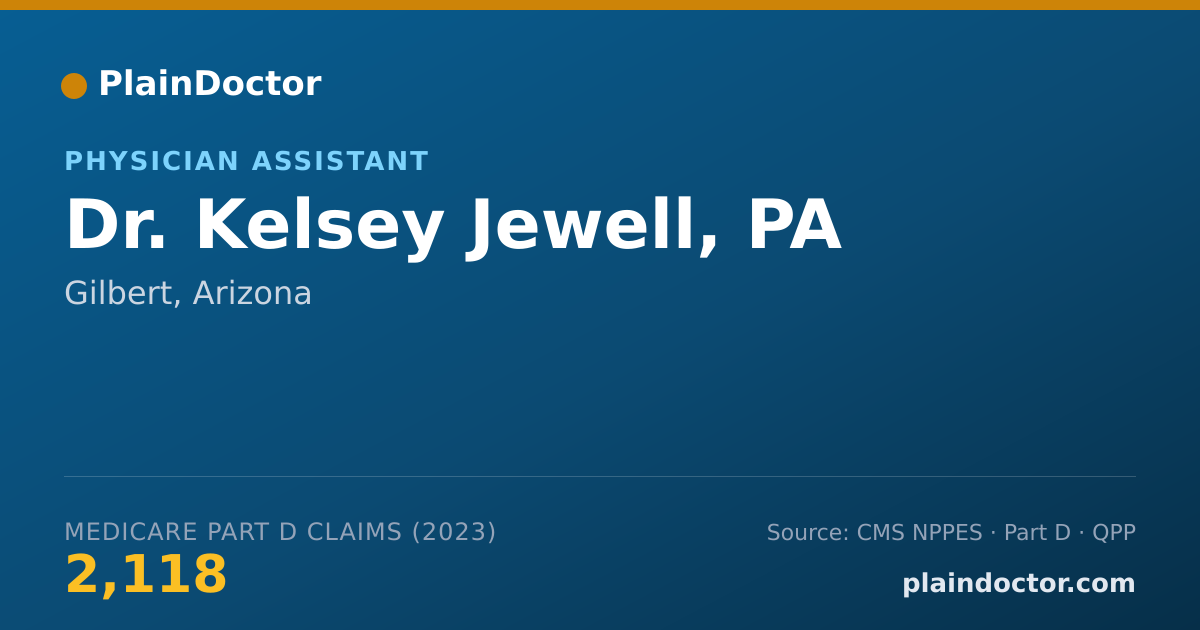 Shareable card for Kelsey Jewell, PA - Physician Assistant, Gilbert, AZ
