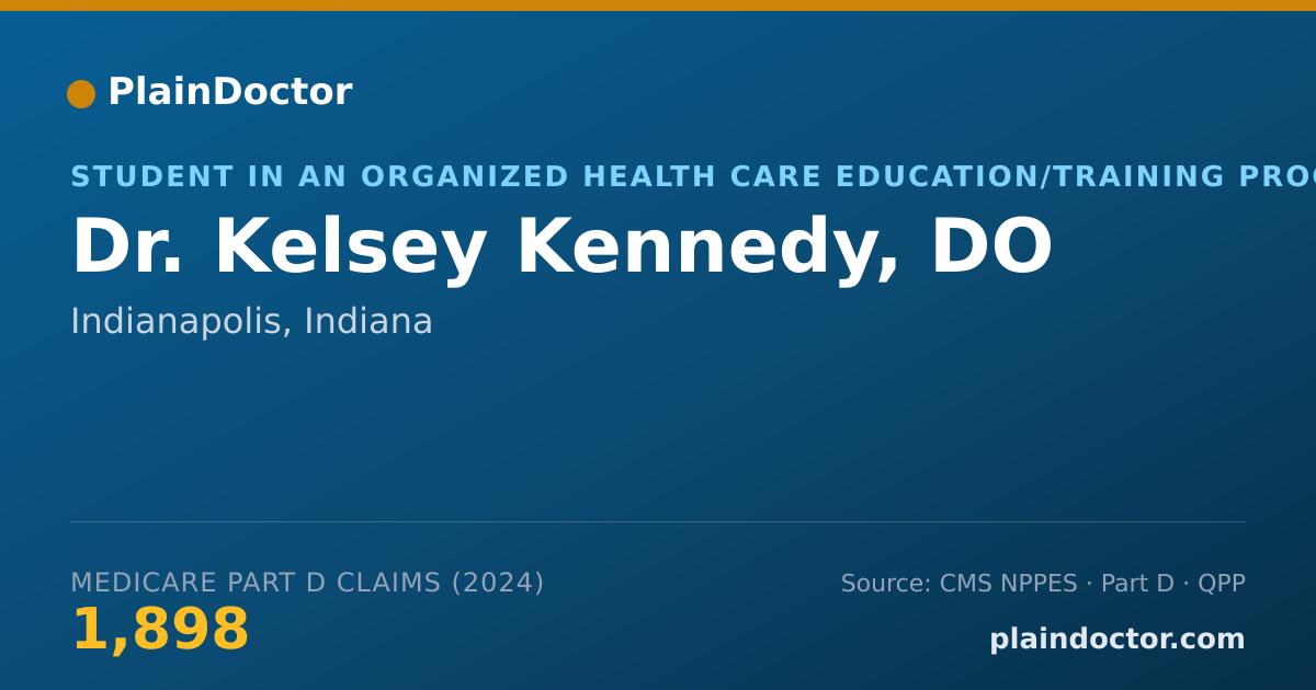 Shareable card for Kelsey Kennedy, DO - Student in an Organized Health Care Education/Training Program, Indianapolis, IN