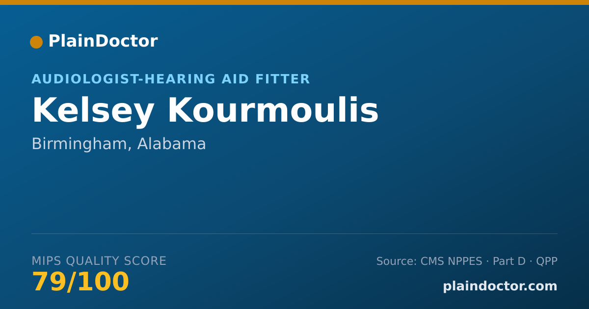 Shareable card for Kelsey Kourmoulis - Audiologist-Hearing Aid Fitter, Birmingham, AL