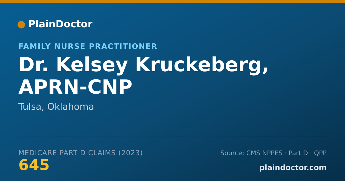 Shareable card for Kelsey Kruckeberg, APRN-CNP - Family Nurse Practitioner, Tulsa, OK