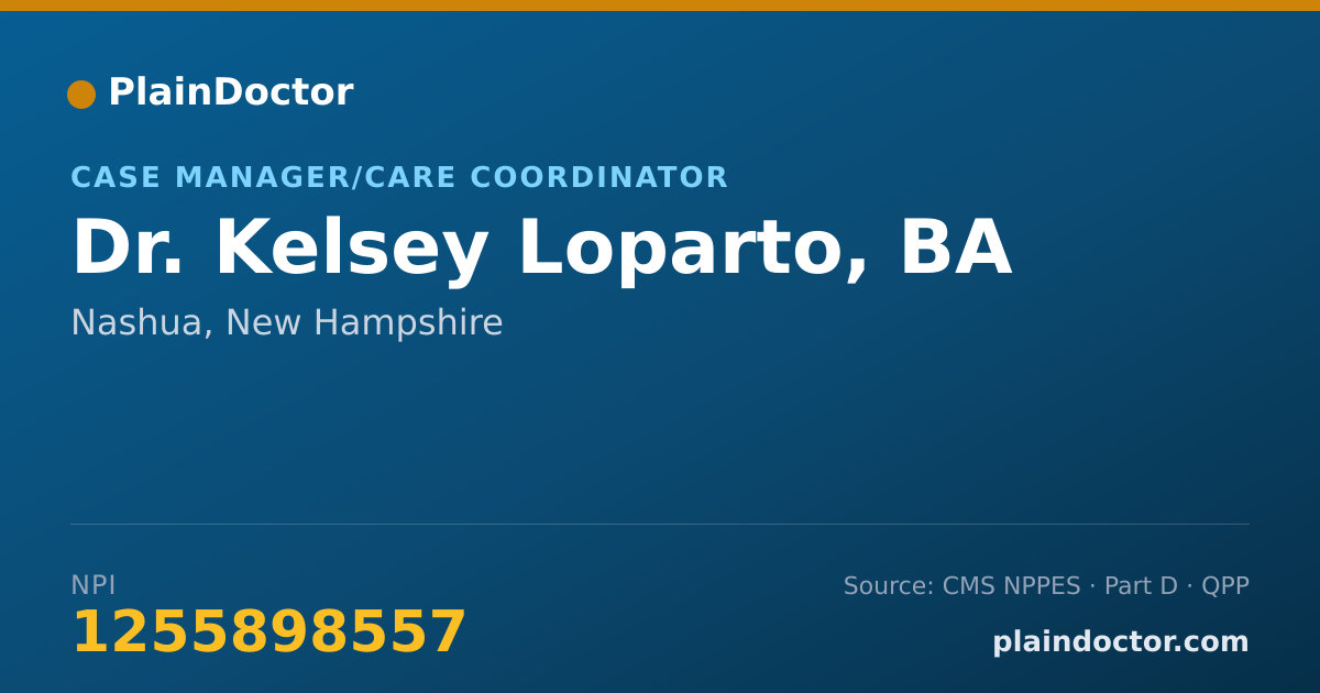 Shareable card for Kelsey Loparto, BA - Case Manager/Care Coordinator, Nashua, NH