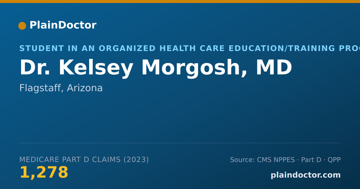 Shareable card for Kelsey Morgosh, MD - Student in an Organized Health Care Education/Training Program, Flagstaff, AZ