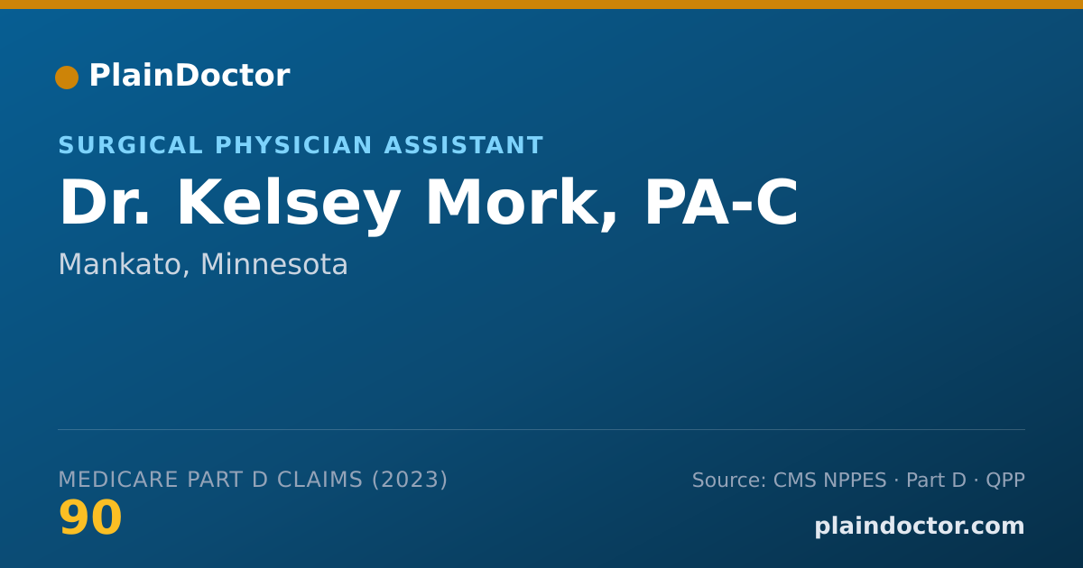 Shareable card for Kelsey Mork, PA-C - Surgical Physician Assistant, Mankato, MN