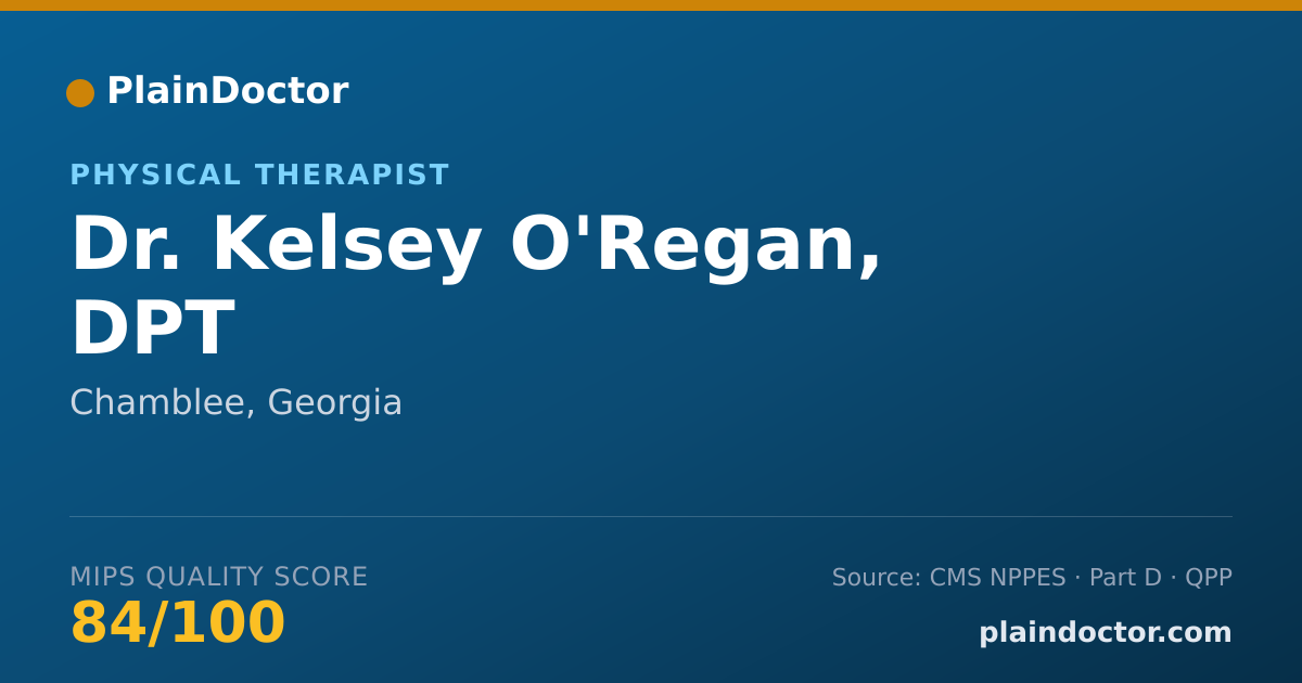 Shareable card for Kelsey O'Regan, DPT - Physical Therapist, Chamblee, GA