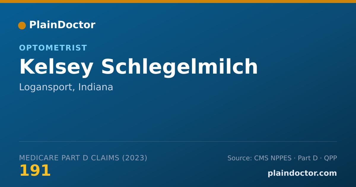 Shareable card for Kelsey Schlegelmilch - Optometrist, Logansport, IN