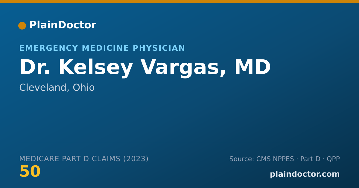 Shareable card for Kelsey Vargas, MD - Emergency Medicine Physician, Cleveland, OH