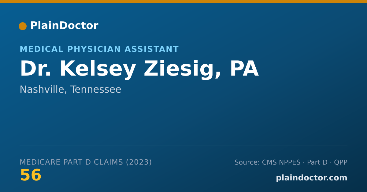 Shareable card for Kelsey Ziesig, PA - Medical Physician Assistant, Nashville, TN