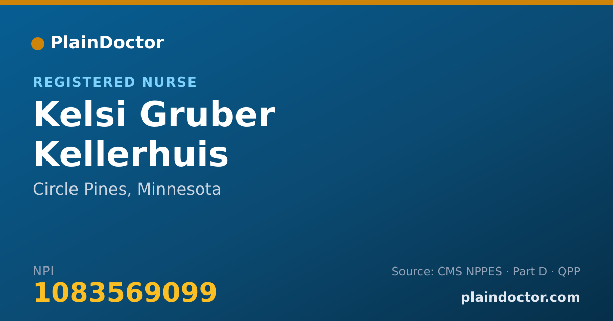 Shareable card for Kelsi Gruber Kellerhuis - Registered Nurse, Circle Pines, MN