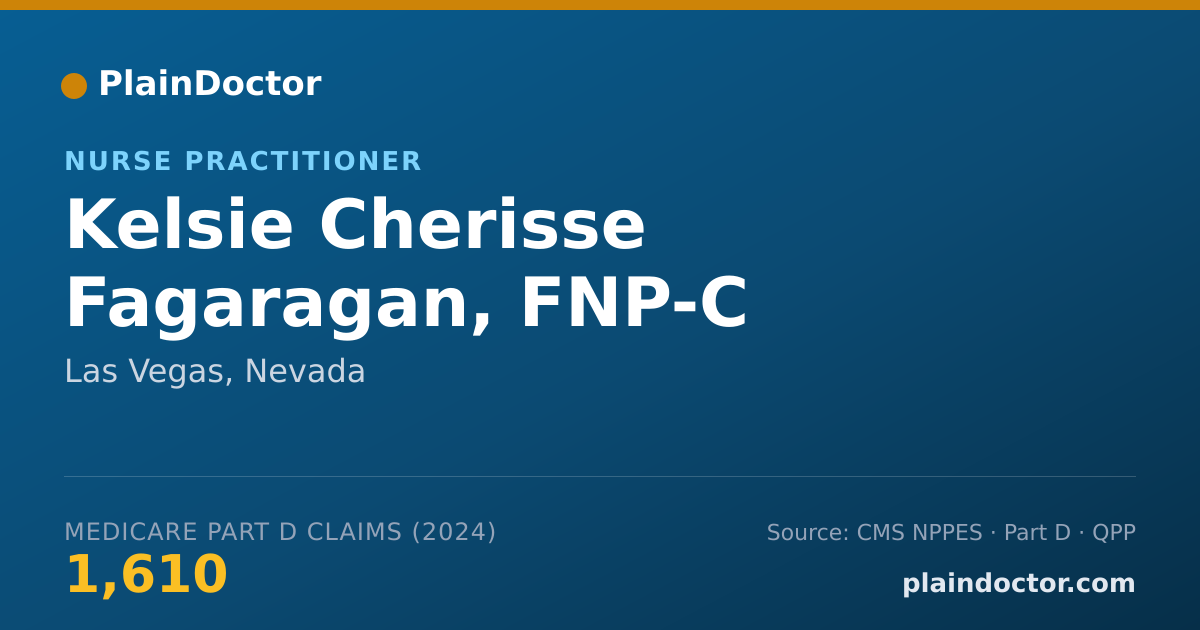Shareable card for Kelsie Cherisse Fagaragan, FNP-C - Nurse Practitioner, Las Vegas, NV
