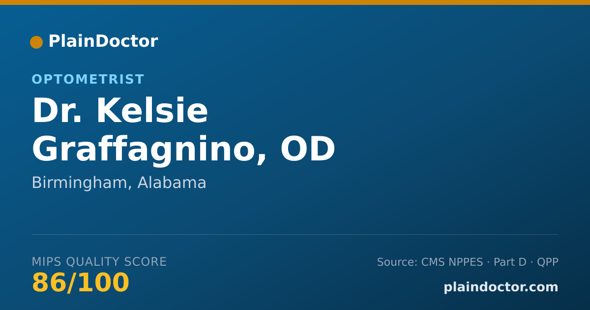 Shareable card for Kelsie Graffagnino, OD - Optometrist, Birmingham, AL
