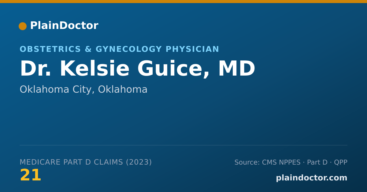 Shareable card for Kelsie Guice, MD - Obstetrics & Gynecology Physician, Oklahoma City, OK