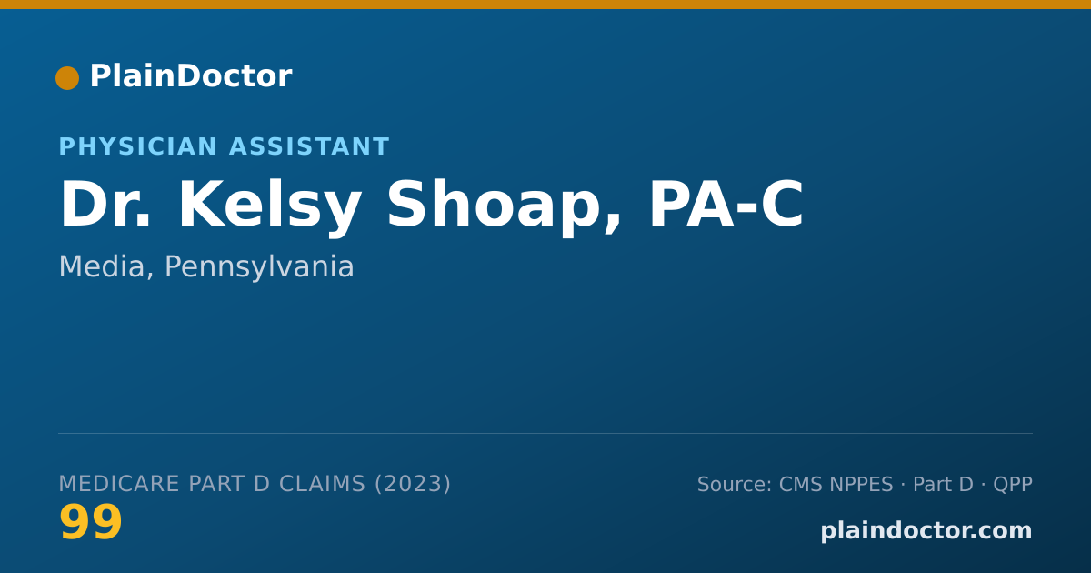 Shareable card for Kelsy Shoap, PA-C - Physician Assistant, Media, PA