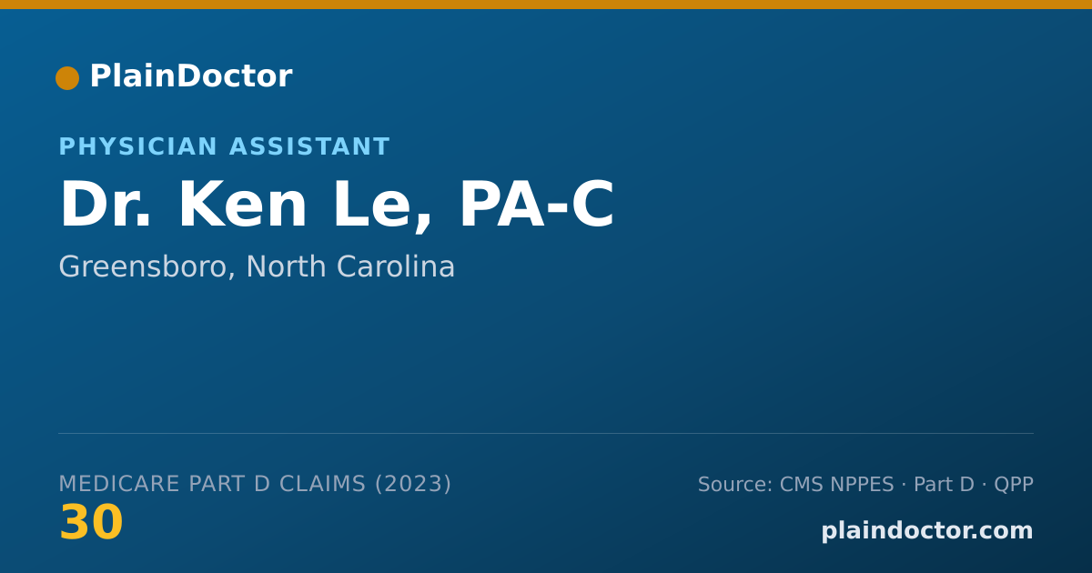 Shareable card for Ken Le, PA-C - Physician Assistant, Greensboro, NC