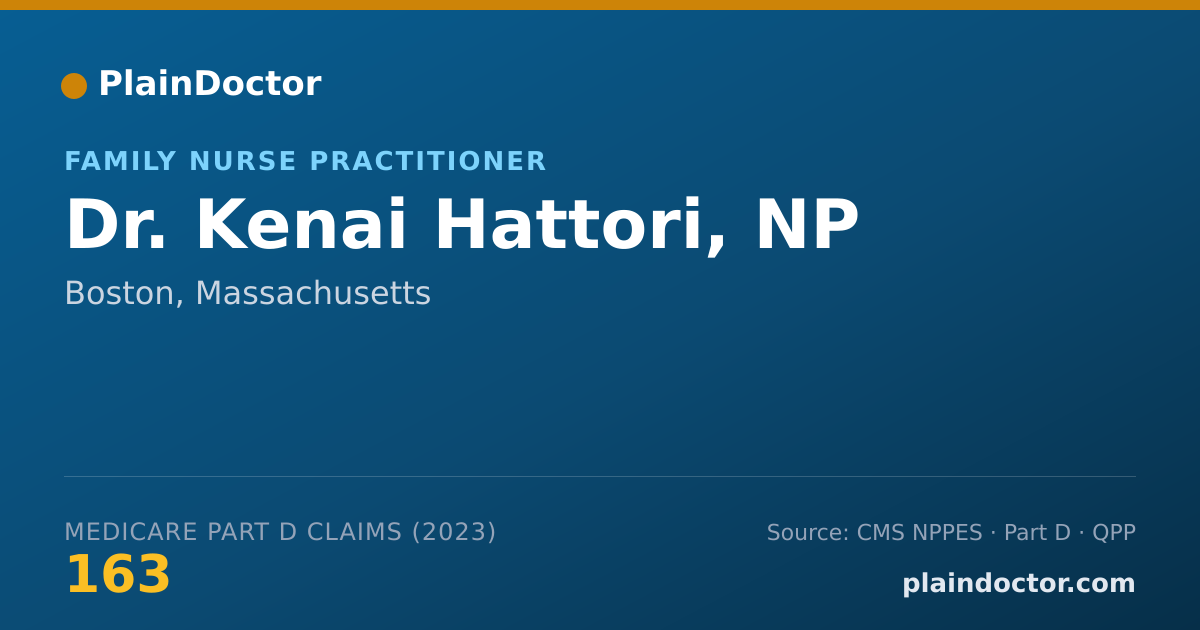 Shareable card for Kenai Hattori, NP - Family Nurse Practitioner, Boston, MA