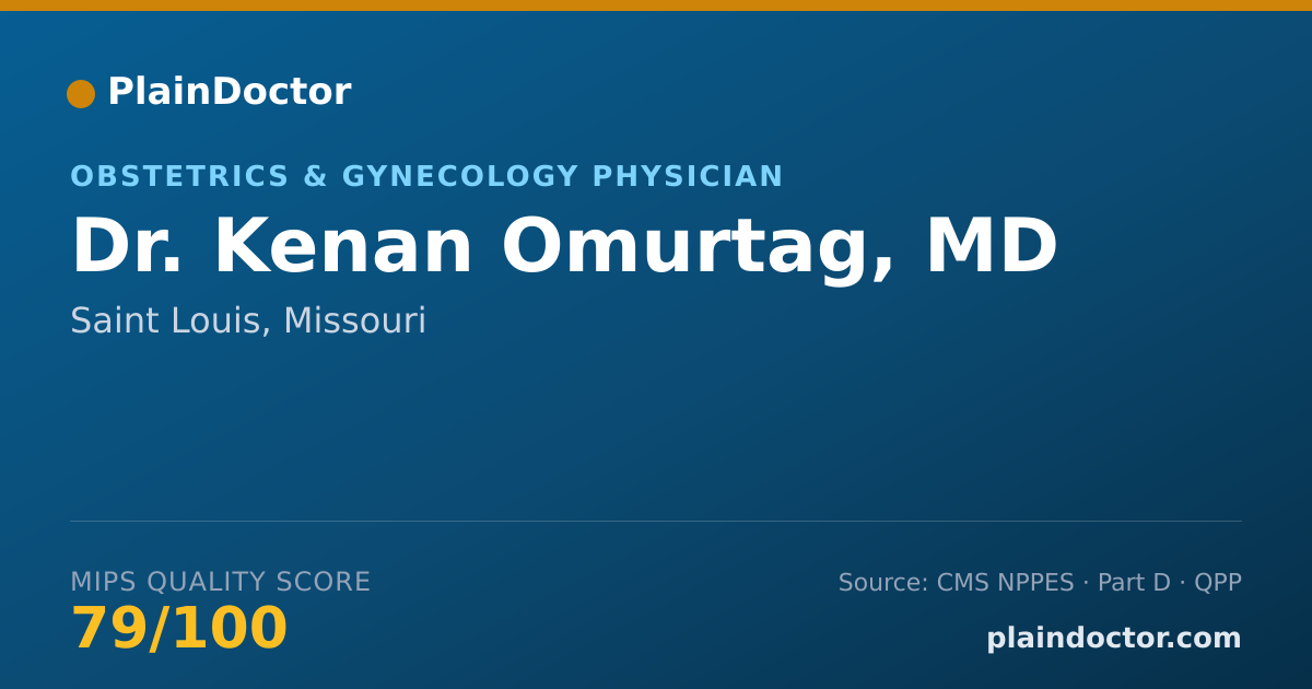 Shareable card for Kenan Omurtag, MD - Obstetrics & Gynecology Physician, Saint Louis, MO