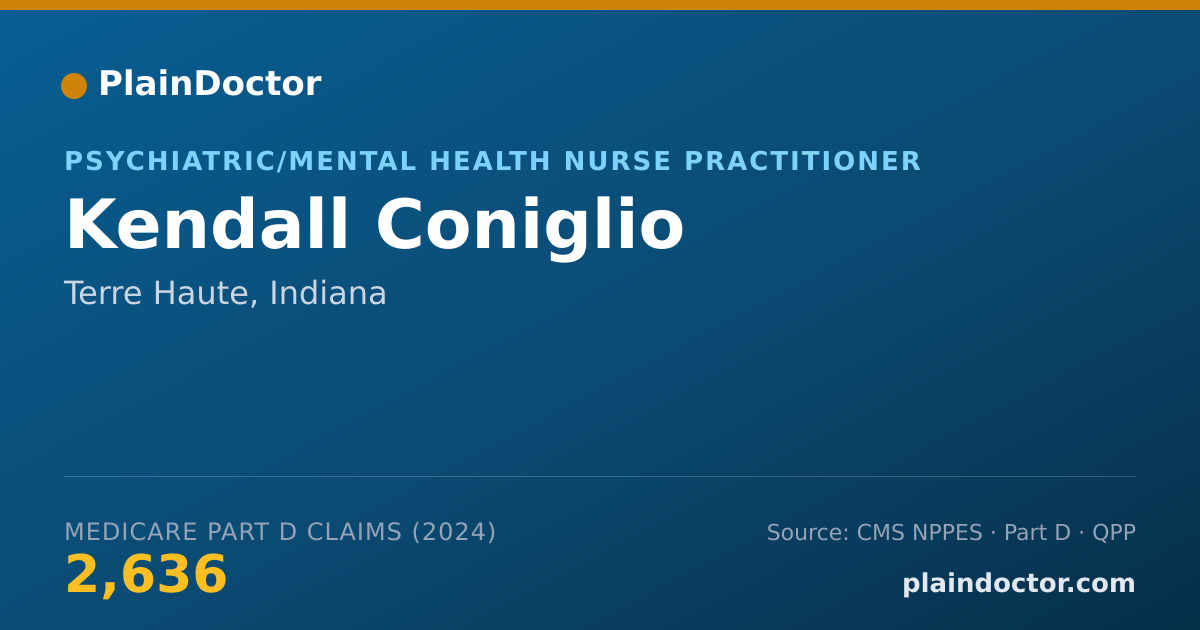 Shareable card for Kendall Coniglio - Psychiatric/Mental Health Nurse Practitioner, Terre Haute, IN
