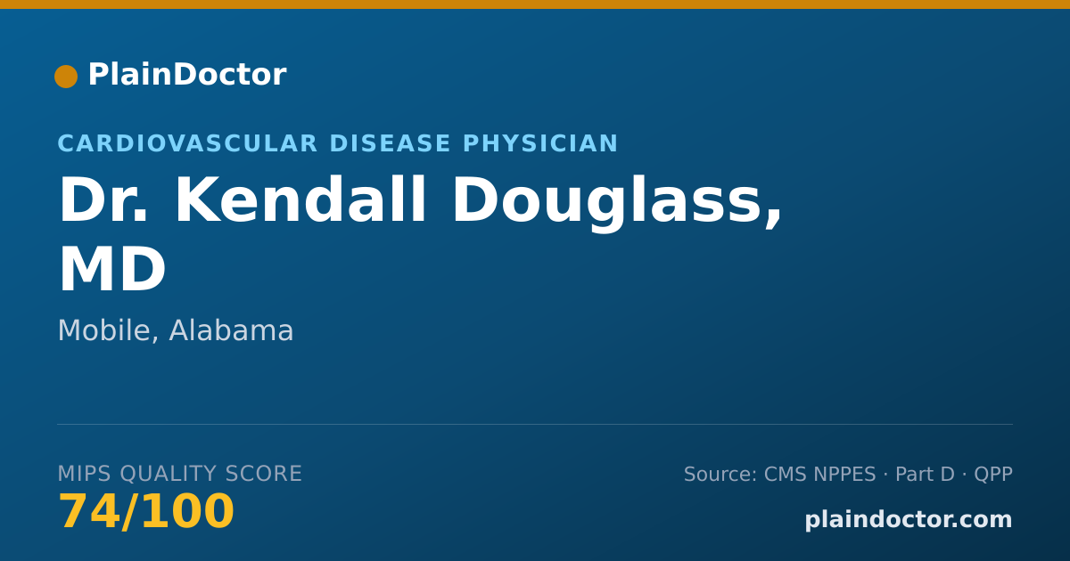 Shareable card for Kendall Douglass, MD - Cardiovascular Disease Physician, Mobile, AL