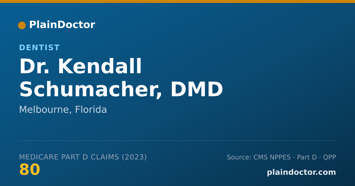 Shareable card for Kendall Schumacher, DMD - Dentist, Melbourne, FL