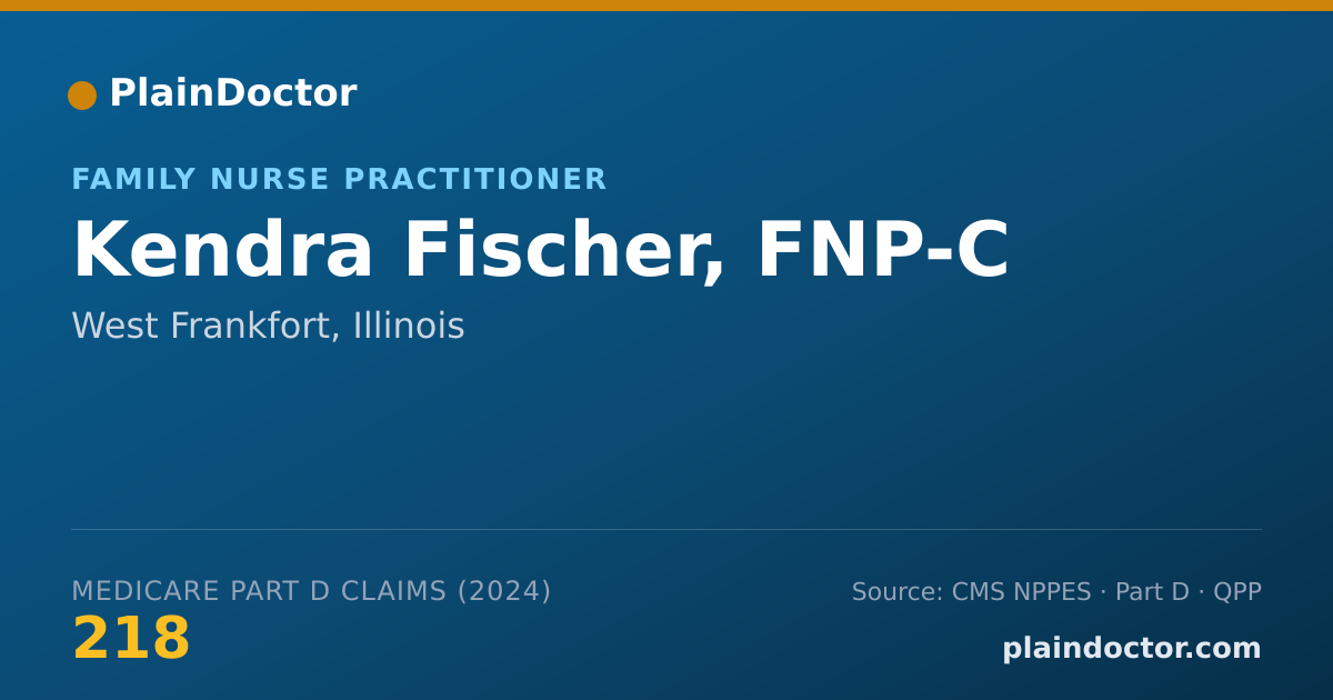 Shareable card for Kendra Fischer, FNP-C - Family Nurse Practitioner, West Frankfort, IL