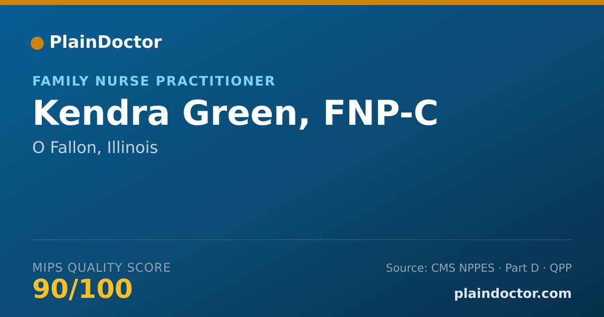 Shareable card for Kendra Green, FNP-C - Family Nurse Practitioner, O Fallon, IL