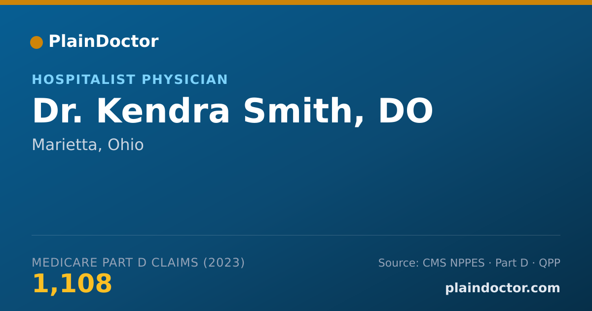 Shareable card for Kendra Smith, DO - Hospitalist Physician, Marietta, OH