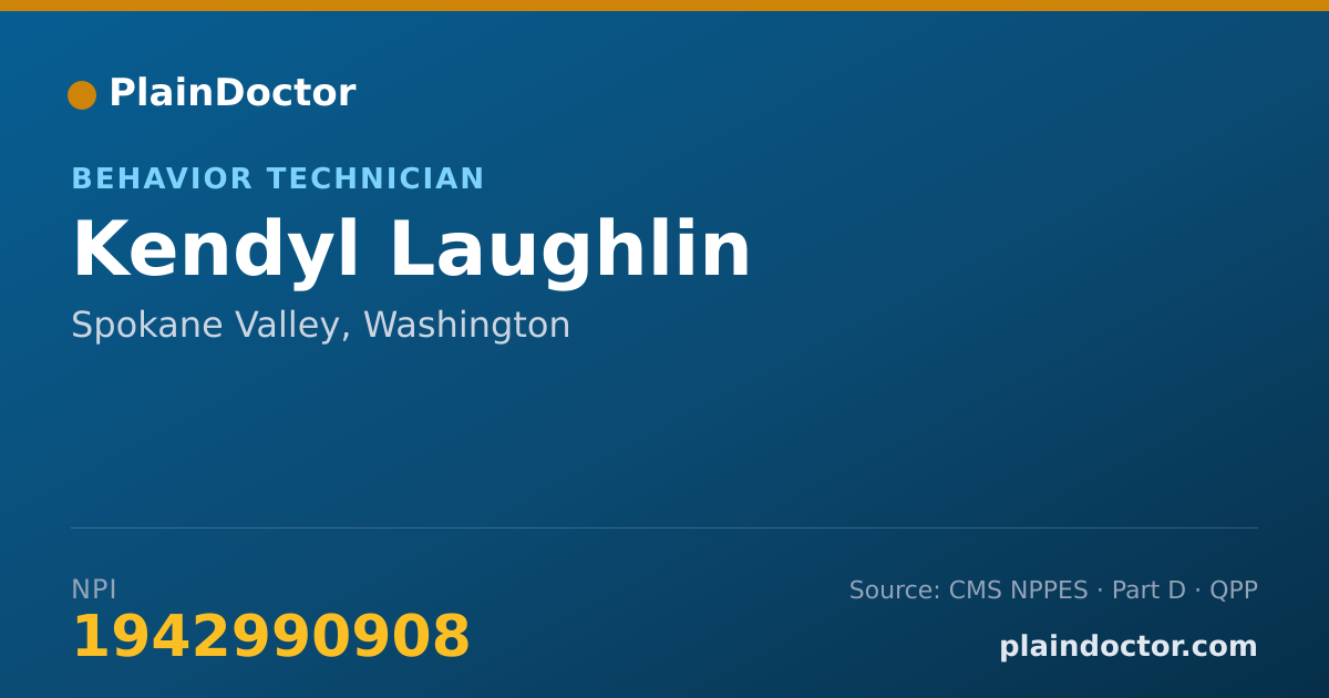 Shareable card for Kendyl Laughlin - Behavior Technician, Spokane Valley, WA