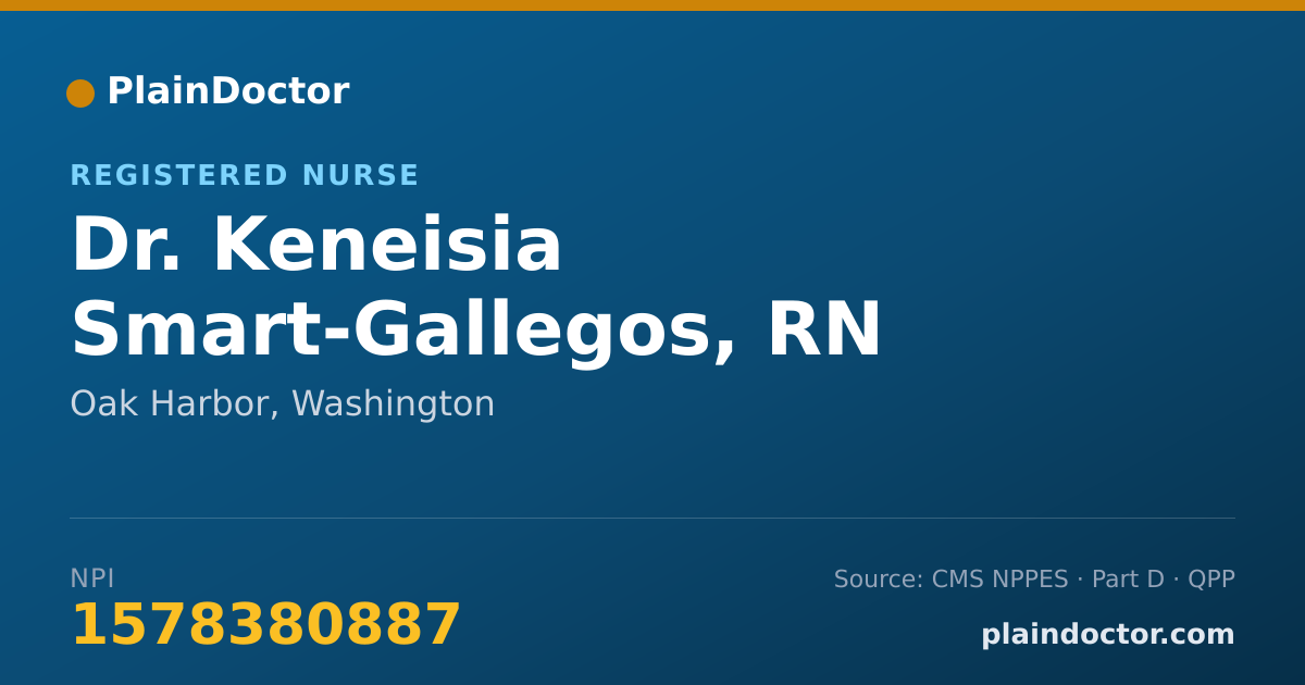 Shareable card for Keneisia Smart-Gallegos, RN - Registered Nurse, Oak Harbor, WA