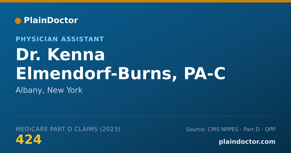 Shareable card for Kenna Elmendorf-Burns, PA-C - Physician Assistant, Albany, NY