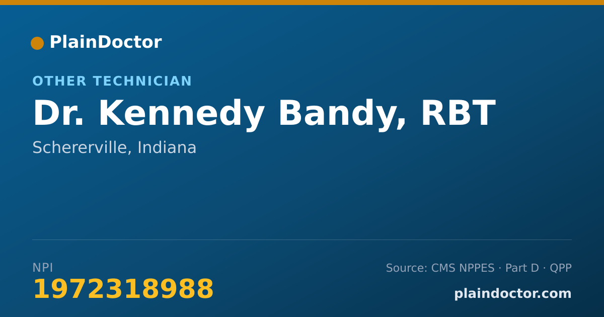 Shareable card for Kennedy Bandy, RBT - Other Technician, Schererville, IN