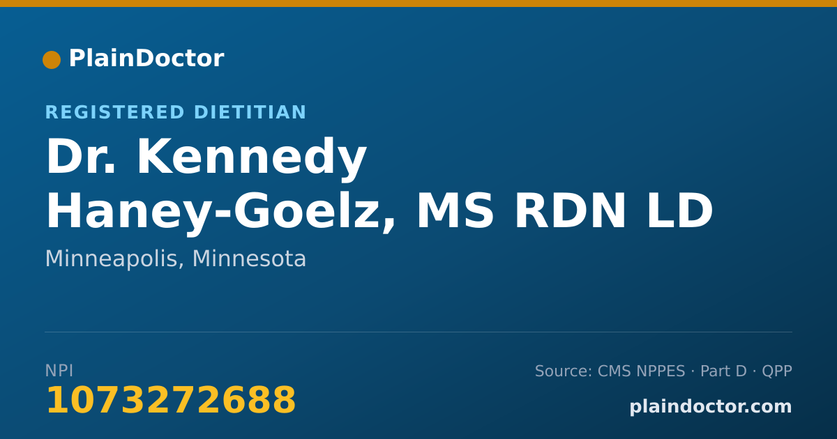 Shareable card for Kennedy Haney-Goelz, MS RDN LD - Registered Dietitian, Minneapolis, MN