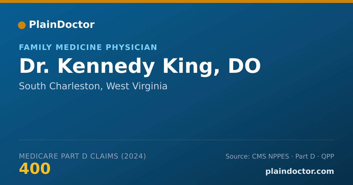 Shareable card for Kennedy King, DO - Family Medicine Physician, South Charleston, WV