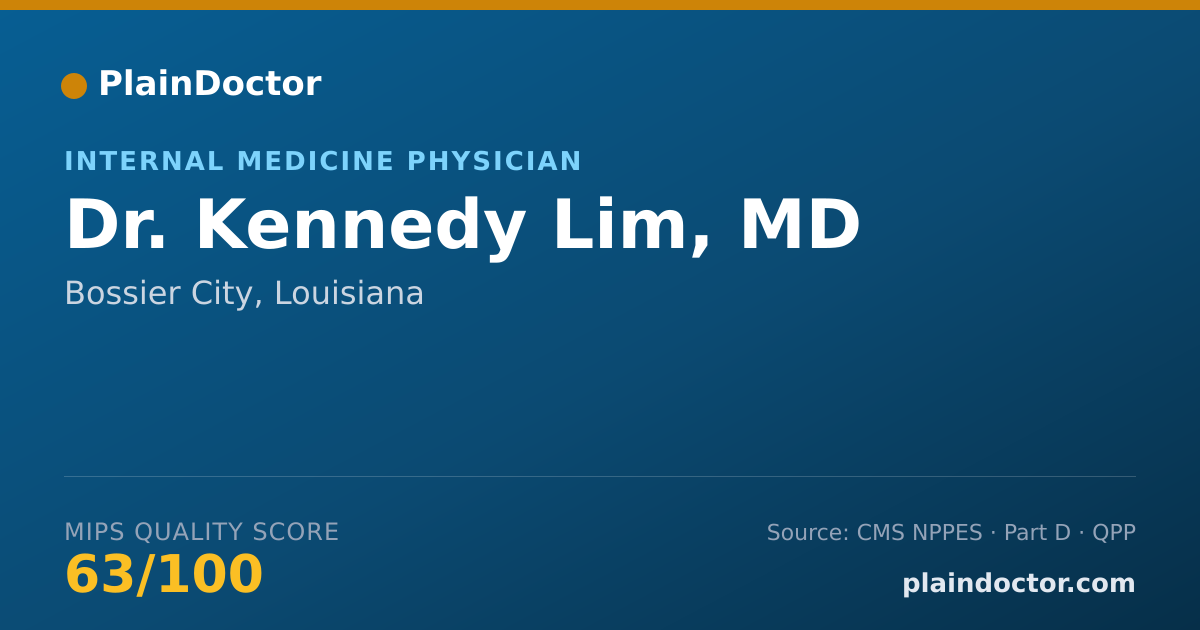 Shareable card for Kennedy Lim, MD - Internal Medicine Physician, Bossier City, LA