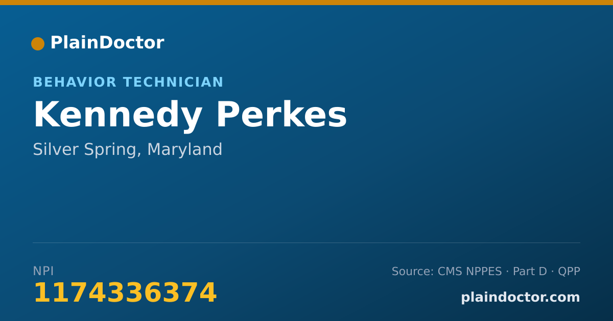 Shareable card for Kennedy Perkes - Behavior Technician, Silver Spring, MD